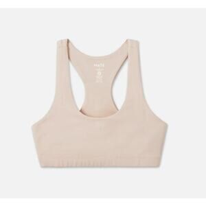 MATE The Label Organic Stretch Sports Bra Bone Medium NWT